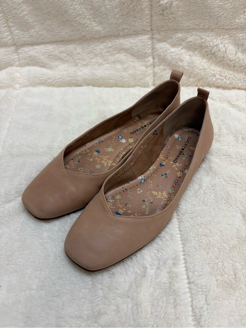 Lucky Brand Destrien2 Tan Leather Ballet Flat - Size 8.5